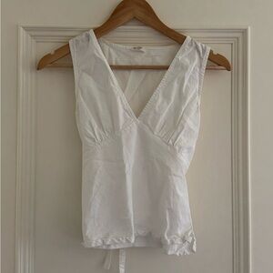 White Sleeveless Top brandy melville